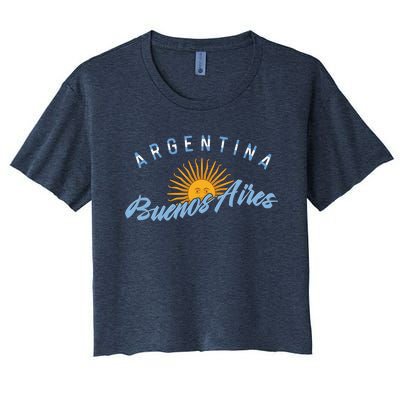 Proud Argentinian Buenos Aires Fan Argentina Country Descent Women's Crop Top Tee