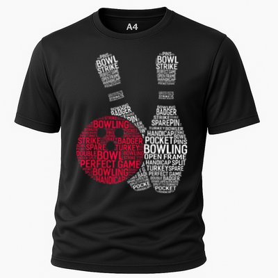 Phonetic Alphabet Bowling Pin Word Cloud Funny Bowling Performance Shirt