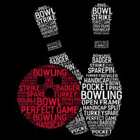 Phonetic Alphabet Bowling Pin Word Cloud Funny Bowling Cooling Performance Crew T-Shirt