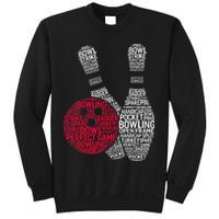 Phonetic Alphabet Bowling Pin Word Cloud Funny Bowling Sweatshirt