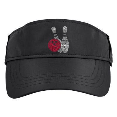 Phonetic Alphabet Bowling Pin Word Cloud Funny Bowling Adult Drive Performance Visor
