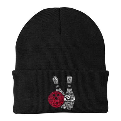 Phonetic Alphabet Bowling Pin Word Cloud Funny Bowling Beanie