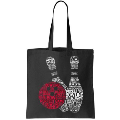 Phonetic Alphabet Bowling Pin Word Cloud Funny Bowling Bag