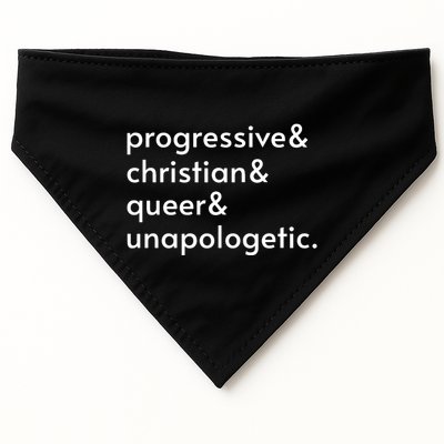 Progressive And Christian And Queer And Unapologetic USA-Made Doggie Bandana