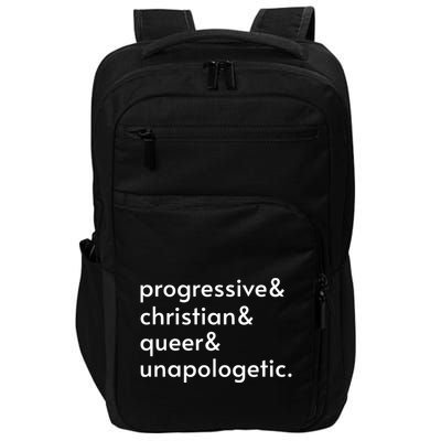 Progressive And Christian And Queer And Unapologetic Impact Tech Backpack