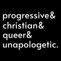 Progressive And Christian And Queer And Unapologetic Drawstring Bag