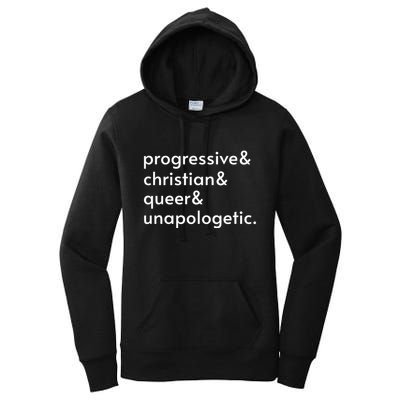 Progressive And Christian And Queer And Unapologetic Women's Pullover Hoodie