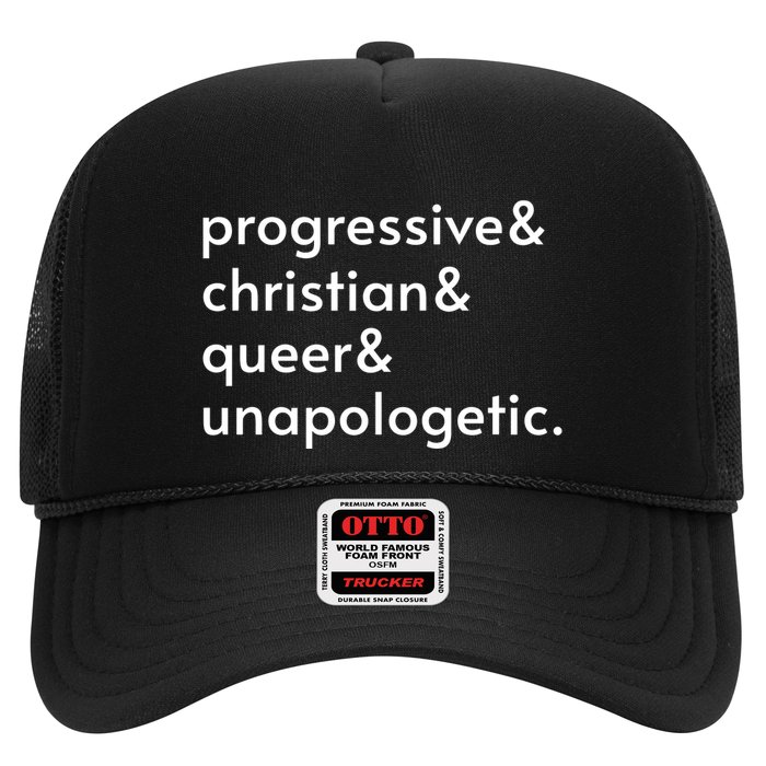 Progressive And Christian And Queer And Unapologetic Trucker Hat