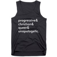 Progressive And Christian And Queer And Unapologetic Tank Top