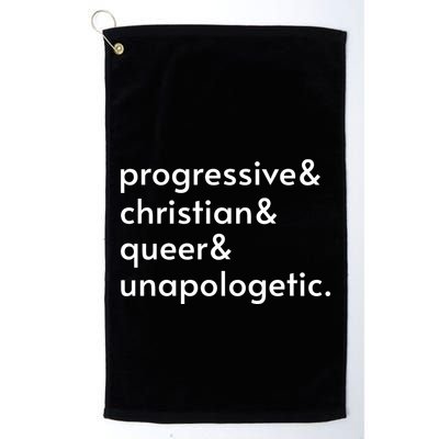 Progressive And Christian And Queer And Unapologetic Golf Towel