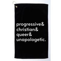 Progressive And Christian And Queer And Unapologetic Golf Towel