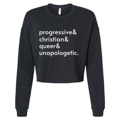 Progressive And Christian And Queer And Unapologetic Cropped Pullover Crew