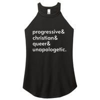 Progressive And Christian And Queer And Unapologetic Women's Perfect Tri Rocker Tank