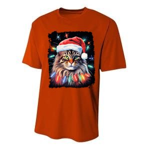 Pop Art Christmas Decoration Maine Coon Cat Gift Performance Sprint T-Shirt