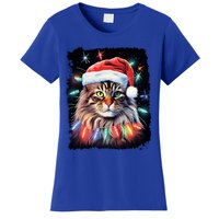 Pop Art Christmas Decoration Maine Coon Cat Gift Women's T-Shirt