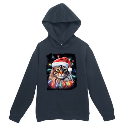 Pop Art Christmas Decoration Maine Coon Cat Gift Urban Pullover Hoodie