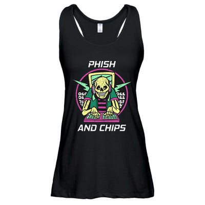 P.H.I.S.H And Chips Funny Hacker Ladies Essential Flowy Tank