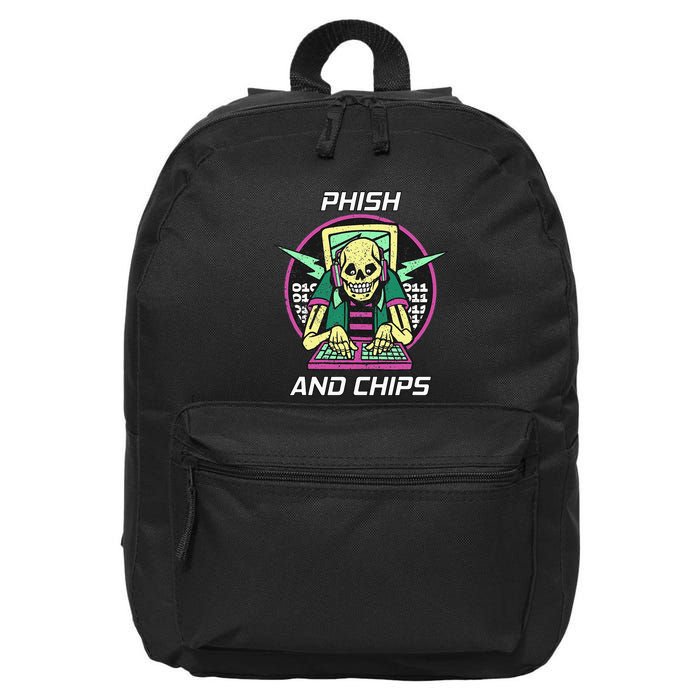 P.H.I.S.H And Chips Funny Hacker 16 in Basic Backpack