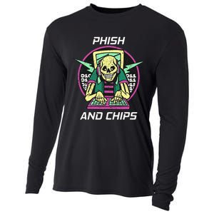 P.H.I.S.H And Chips Funny Hacker Cooling Performance Long Sleeve Crew