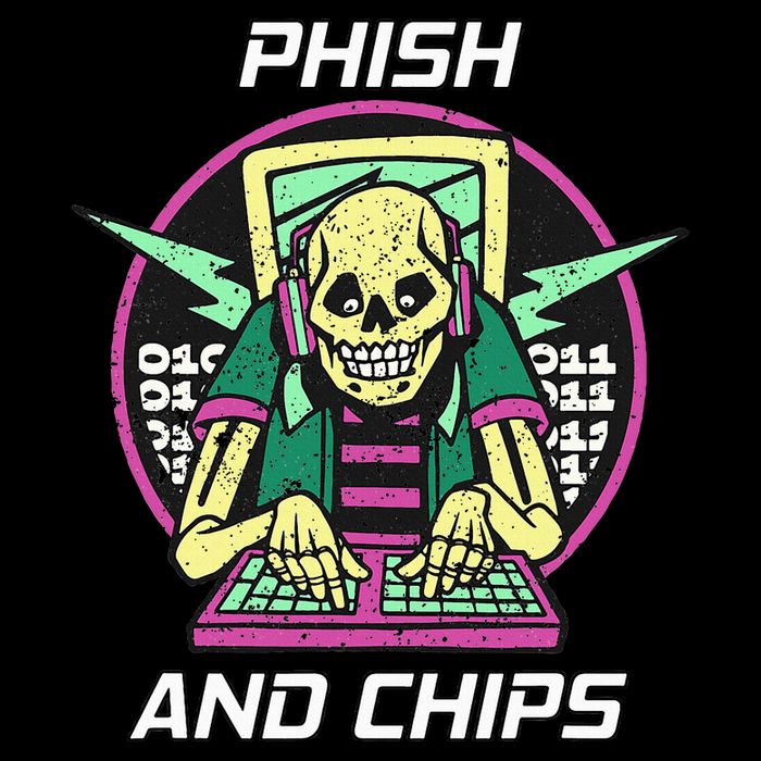 P.H.I.S.H And Chips Funny Hacker Poster