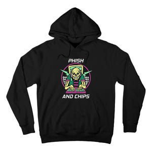 P.H.I.S.H And Chips Funny Hacker Tall Hoodie