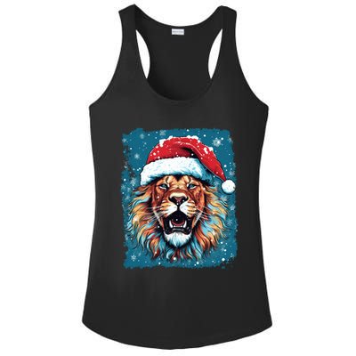 Pop Art Christmas Lights Lion Gift Ladies PosiCharge Competitor Racerback Tank