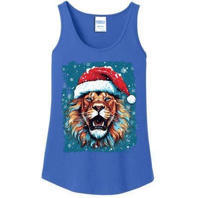 Pop Art Christmas Lights Lion Gift Ladies Essential Tank