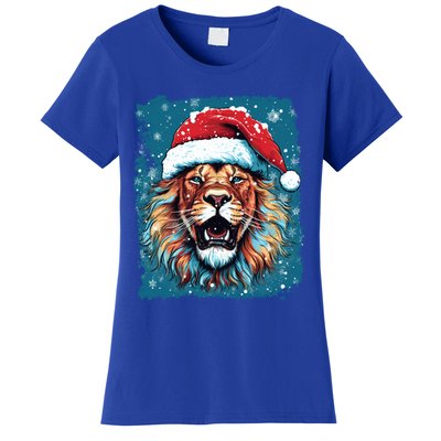 Pop Art Christmas Lights Lion Gift Women's T-Shirt