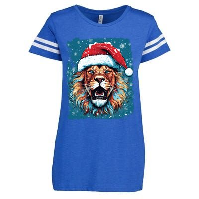 Pop Art Christmas Lights Lion Gift Enza Ladies Jersey Football T-Shirt