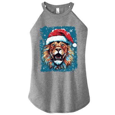 Pop Art Christmas Lights Lion Gift Women's Perfect Tri Rocker Tank