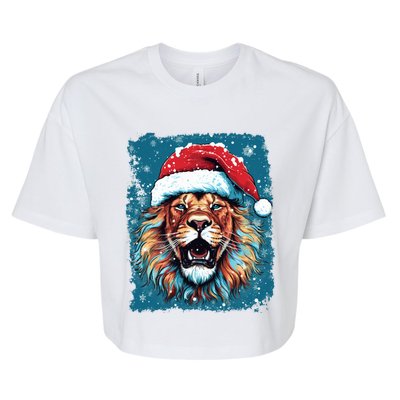 Pop Art Christmas Lights Lion Gift Bella+Canvas Jersey Crop Tee