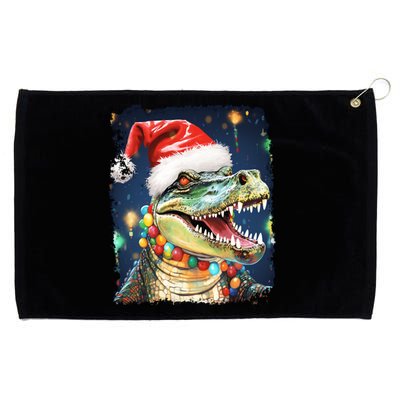 Pop Art Colorful Animal Christmas Alligator Crocodile Cool Gift Grommeted Golf Towel