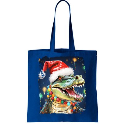 Pop Art Colorful Animal Christmas Alligator Crocodile Cool Gift Tote Bag