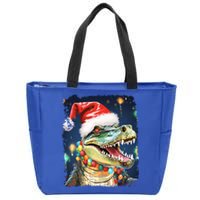 Pop Art Colorful Animal Christmas Alligator Crocodile Cool Gift Zip Tote Bag