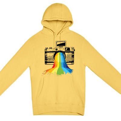 Photography Art Camera Rainbow Photographer Gift Premium Pullover Hoodie