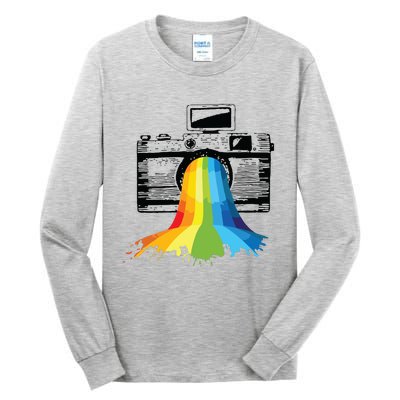 Photography Art Camera Rainbow Photographer Gift Tall Long Sleeve T-Shirt