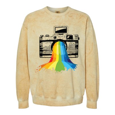 Photography Art Camera Rainbow Photographer Gift Colorblast Crewneck Sweatshirt