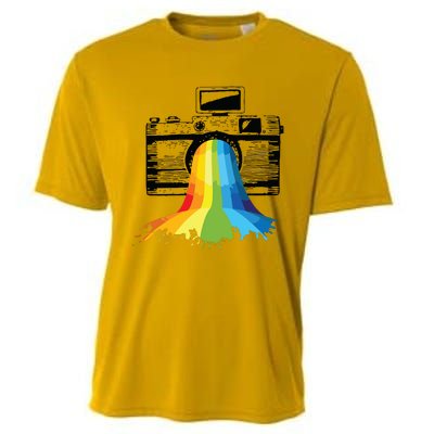 Photography Art Camera Rainbow Photographer Gift Cooling Performance Crew T-Shirt