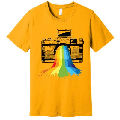 Photography Art Camera Rainbow Photographer Gift Premium T-Shirt