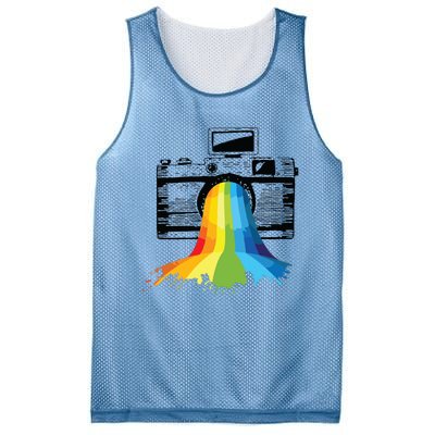 Photography Art Camera Rainbow Photographer Gift Mesh Reversible Basketball Jersey Tank