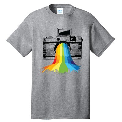 Photography Art Camera Rainbow Photographer Gift Tall T-Shirt