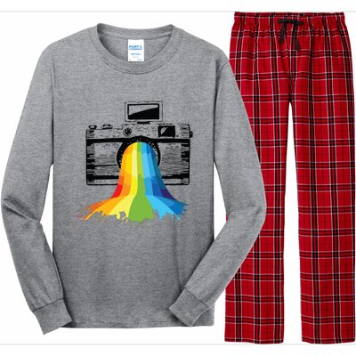 Photography Art Camera Rainbow Photographer Gift Long Sleeve Pajama Set