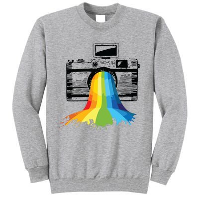 Photography Art Camera Rainbow Photographer Gift Tall Sweatshirt