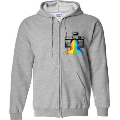 Photography Art Camera Rainbow Photographer Gift Full Zip Hoodie