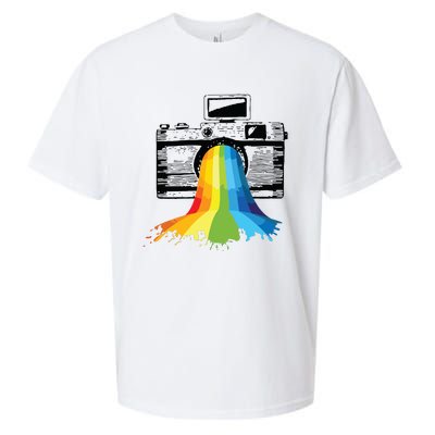 Photography Art Camera Rainbow Photographer Gift Sueded Cloud Jersey T-Shirt