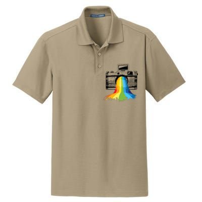 Photography Art Camera Rainbow Photographer Gift Dry Zone Grid Polo