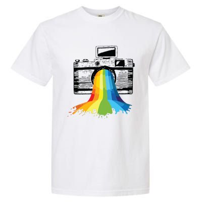 Photography Art Camera Rainbow Photographer Gift Garment-Dyed Heavyweight T-Shirt