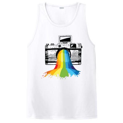 Photography Art Camera Rainbow Photographer Gift PosiCharge Competitor Tank