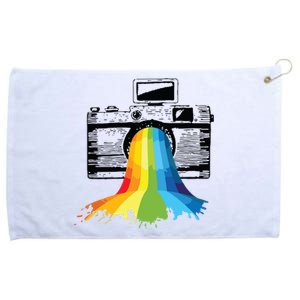 Photography Art Camera Rainbow Photographer Gift Grommeted Golf Towel