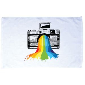 Photography Art Camera Rainbow Photographer Gift Microfiber Hand Towel